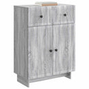 vidaXL Széf fiókkal Szürke Sonoma 66 x 34,5 x 90 cm Szerelt Fa