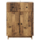 vidaXL Széf fiókkal Antik Fa 66 x 34,5 x 90 cm Szerelt Fa