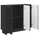 vidaXL Széf Fekete 89 x 34,5 x 80 cm Szerelt Fa
