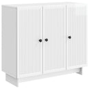 vidaXL Széf Magasfényű Fehér 89 x 34,5 x 80 cm Szerelt Fa