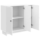 vidaXL Széf Magasfényű Fehér 89 x 34,5 x 80 cm Szerelt Fa