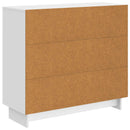 vidaXL Széf Magasfényű Fehér 89 x 34,5 x 80 cm Szerelt Fa