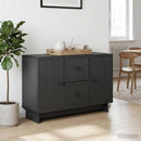 vidaXL Széf fiókkal Fekete 89 x 34,5 x 60 cm Szerelt Fa