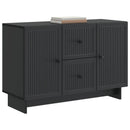 vidaXL Széf fiókkal Fekete 89 x 34,5 x 60 cm Szerelt Fa