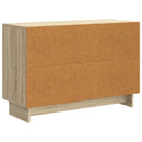 vidaXL Széf fiókkal Sonoma Tölgy 89 x 34,5 x 60 cm Szerelt Fa