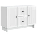 vidaXL Széf fiókkal Magasfényű Fehér 89 x 34,5 x 60 cm Szerelt Fa