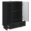 vidaXL Széf Fekete 66 x 34,5 x 95 cm Mérnöki fa