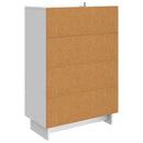 vidaXL Széf Magasfényű Fehér 66 x 34,5 x 95 cm Mérnöki fa