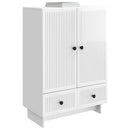 vidaXL Széf Magasfényű Fehér 66 x 34,5 x 95 cm Mérnöki fa