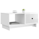 vidaXL Dohányzóasztal Magasfényű Fehér 90 x 50 x 40 cm Szerelt Fa