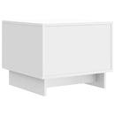 vidaXL Dohányzóasztal Magasfényű Fehér 49 x 50 x 40 cm Szerelt Fa