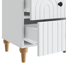 vidaXL Éjjeliszekrény fiókkal 2 pcs Fehér 43 x 34,5 x 48 cm Szerelt Fa