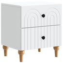vidaXL Éjjeliszekrény fiókkal 2 pcs Fehér 43 x 34,5 x 48 cm Szerelt Fa