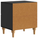 vidaXL Éjjeliszekrény 2 pcs Fekete 43 x 34,5 x 48 cm Szerelt Fa