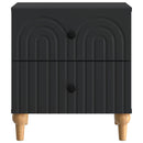 vidaXL Éjjeliszekrény 2 pcs Fekete 43 x 34,5 x 48 cm Szerelt Fa