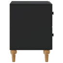 vidaXL Éjjeliszekrény 2 pcs Fekete 43 x 34,5 x 48 cm Szerelt Fa