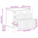 vidaXL Éjjeliszekrény 2 pcs Fekete 43 x 34,5 x 48 cm Szerelt Fa