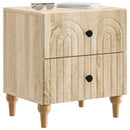 vidaXL Éjjeliszekrény 2 pcs Sonoma Tölgy 43 x 34,5 x 48 cm Szerelt Fa