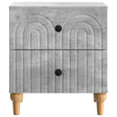 vidaXL Éjjeliszekrény fiókkal Betonszürke 43 x 34,5 x 48 cm Szerelt Fa