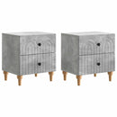 vidaXL Éjjeliszekrény 2 pcs Betonszürke 43 x 34,5 x 48 cm Szerelt Fa