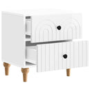 vidaXL Éjjeliszekrény fiókkal 2 pcs Magasfényű Fehér 43 x 34,5 x 48 cm