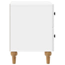 vidaXL Éjjeliszekrény fiókkal 2 pcs Magasfényű Fehér 43 x 34,5 x 48 cm