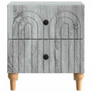 vidaXL Éjjeliszekrény 2 pcs Szürke Sonoma 43 x 34,5 x 48 cm Szerelt Fa
