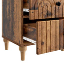 vidaXL Éjjeliszekrény 2 db Antik Fa 43 x 34,5 x 48 cm Szerelt Fa