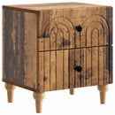 vidaXL Éjjeliszekrény 2 db Antik Fa 43 x 34,5 x 48 cm Szerelt Fa