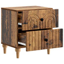 vidaXL Éjjeliszekrény 2 db Antik Fa 43 x 34,5 x 48 cm Szerelt Fa