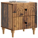 vidaXL Éjjeliszekrény 2 db Antik Fa 43 x 34,5 x 48 cm Szerelt Fa