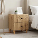 vidaXL Éjjeliszekrény 2 db Kézműves Tölgy 43 x 34,5 x 48 cm Szerelt Fa