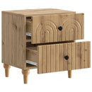 vidaXL Éjjeliszekrény fiókkal 2 pcs Kézműves Tölgy 43 x 34,5 x 48 cm
