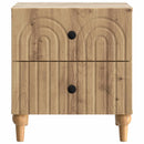 vidaXL Éjjeliszekrény fiókkal 2 pcs Kézműves Tölgy 43 x 34,5 x 48 cm