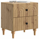 vidaXL Éjjeliszekrény fiókkal 2 pcs Kézműves Tölgy 43 x 34,5 x 48 cm