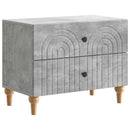 vidaXL Éjjeliszekrény fiókkal Betonszürke 62 x 34,5 x 48 cm Szerelt Fa
