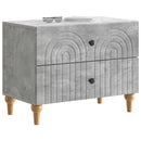 vidaXL Éjjeliszekrény fiókkal Betonszürke 62 x 34,5 x 48 cm Szerelt Fa