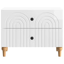 vidaXL Éjjeliszekrény Magasfényű Fehér 62 x 34,5 x 48 cm Szerelt Fa