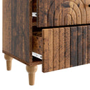 vidaXL Éjjeliszekrény fiókkal Antik Fa 62 x 34,5 x 48 cm Szerelt Fa