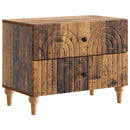 vidaXL Éjjeliszekrény fiókkal Antik Fa 62 x 34,5 x 48 cm Szerelt Fa