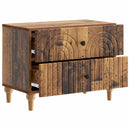 vidaXL Éjjeliszekrény fiókkal Antik Fa 62 x 34,5 x 48 cm Szerelt Fa