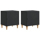 vidaXL Éjjeliszekrény 2 pcs Fekete 43 x 34,5 x 50 cm Szerelt Fa