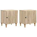 vidaXL Éjjeliszekrény 2 pcs Sonoma Tölgy 43 x 34,5 x 50 cm Szerelt Fa