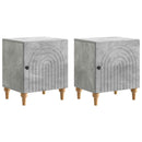 vidaXL Éjjeliszekrény 2 pcs Betonszürke 43 x 34,5 x 50 cm Szerelt Fa
