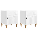 vidaXL Éjjeliszekrény 2 pcs Magasfényű Fehér 43 x 34,5 x 50 cm