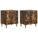 vidaXL Éjjeliszekrény 2 pcs Füstös Tölgy 43 x 34,5 x 50 cm Szerelt Fa