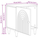 vidaXL Éjjeliszekrény Szürke Sonoma 43 x 34,5 x 50 cm Szerelt Fa