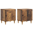 vidaXL Éjjeliszekrény 2 pcs Antik Fa 43 x 34,5 x 50 cm Szerelt Fa