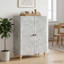 vidaXL Széf Betonszürke 66 x 34,5 x 90 cm Szerelt Fa