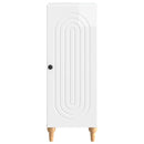 vidaXL Széf Magasfényű Fehér 33 x 34,5 x 90 cm Szerelt Fa